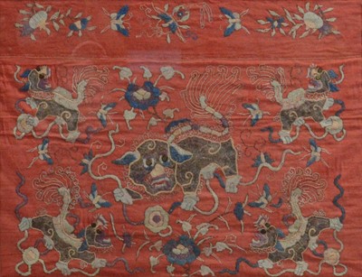 Lot 239 - Two Chinese embroidered altar cloths