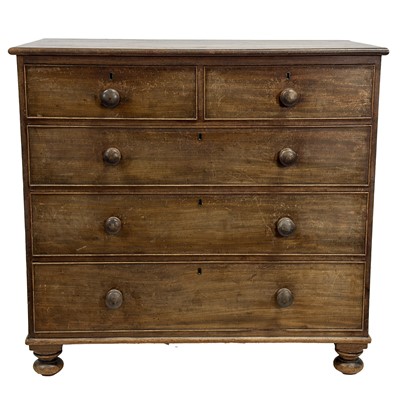 Lot 359 - Victorian mahogany chest of drawers.