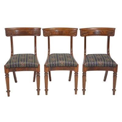 Lot 440 - Set of six William IV mahogany dining chairs