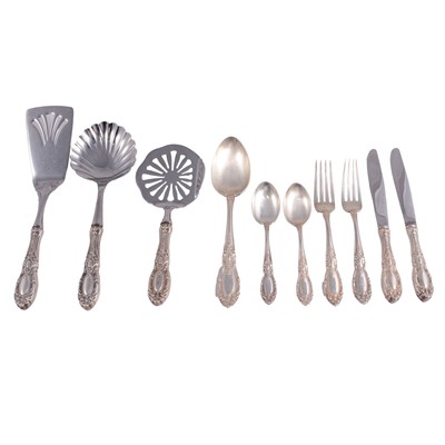 Lot 350 - American Sterling silver part canteen of cutlery