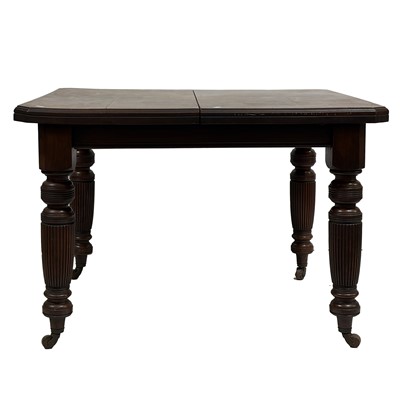 Lot 399 - Victorian walnut dining table and a set of six dining chairs