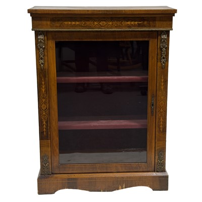 Lot 357 - Victorian walnut vitrine