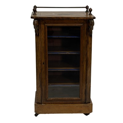 Lot 355 - Victorian burr walnut music cabinet.