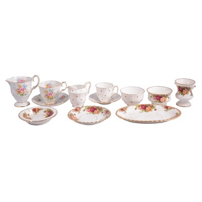 Lot 52 - Small collection of Royal Albert 'Country Roses' pattern, and two Staffordshire part tea services