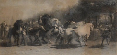 Lot 264 - Thomas Landseer after Rosa Bonheur, The Horse Fair in Paris