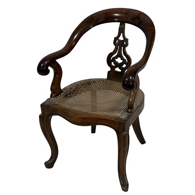 Lot 354 - Victorian mahogany and stained wood club chair
