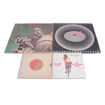 Lot 258 - Queen - a collection of LP vinyl records, contemporary and remastered pressings