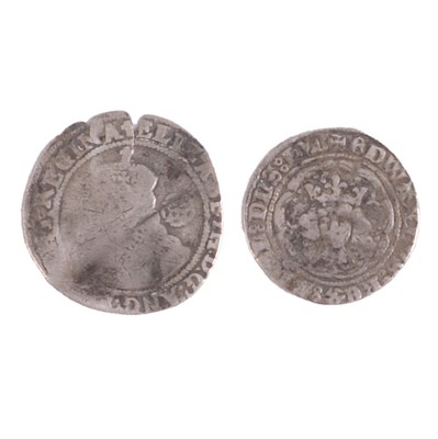 Lot 310 - Edward III half-groat, and Elizabeth I sixpence.