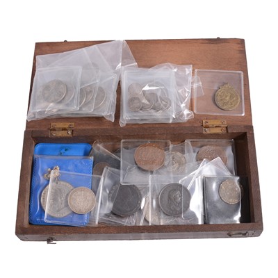 Lot 309 - Collection of British and overseas coins, some silver content.