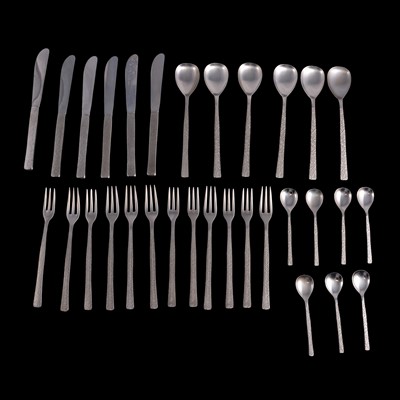 Lot 81 - Gerald Benney for Viners, a set of Textured Bark stainless steel cutlery