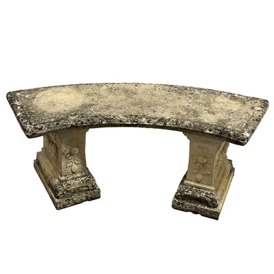 Lot 367 - Haddonstone style garden bench