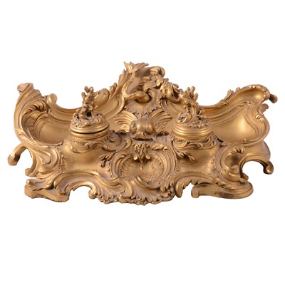 Lot 43 - Louis XV style ormolu encrier