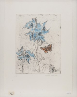 Lot 234 - Elizabeth Blackadder, Meconopsis and Butterflies