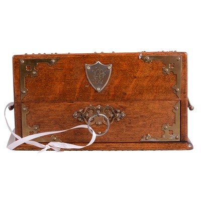 Lot 127 - Victorian oak humidor.