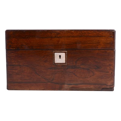 Lot 126 - A rosewood travelling box with fitted interior.