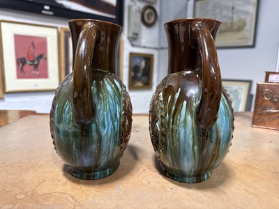 Lot 10 - Dr Christopher Dresser for Linthorpe Pottery, a pair of Aesthetic movement vases
