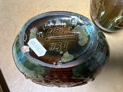 Lot 10 - Dr Christopher Dresser for Linthorpe Pottery, a pair of Aesthetic movement vases