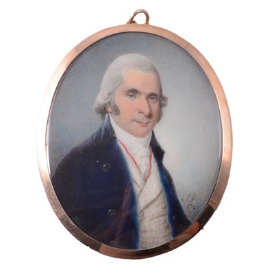 Lot 240 - A late 18th century portrait miniature pendant.