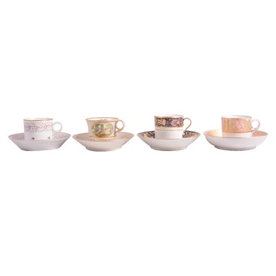 Lot 59 - Bloor Derby cup and saucer, other 19th Century cups and saucers