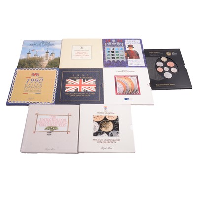 Lot 144 - Nine Royal Mint Brilliant Uncirculated Coin Sets.