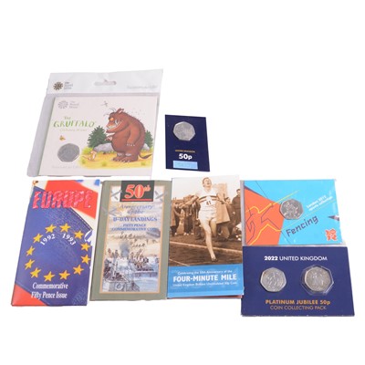 Lot 148 - Seven Brilliant Uncirculated 50p coin packs