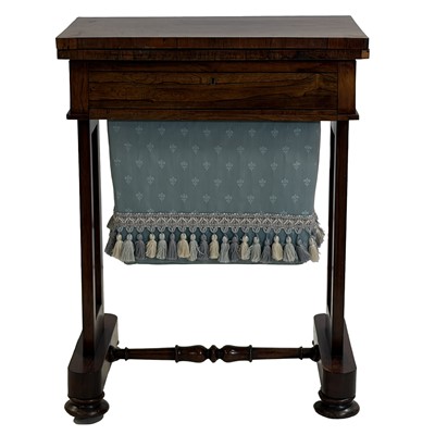 Lot 284 - Victorian rosewood work / games table