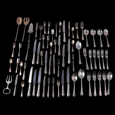 Lot 172 - Assorted loose cutlery, Continental silver content and plated