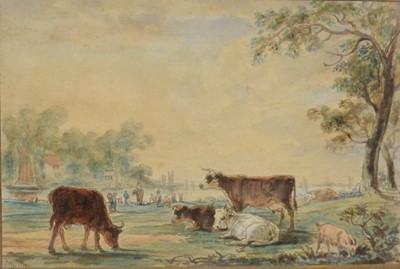 Lot 191 - Ascribed to Abraham Van Stry, Cattle grazing
