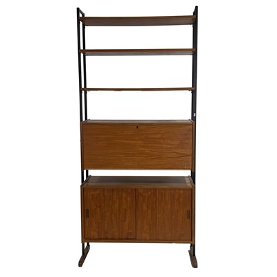 Lot 322 - Mid-century teak freestanding desk unit by Interflex
