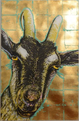 Lot 231 - French (Contemporary), Goat and gold leaf