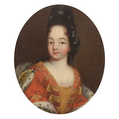 Lot 155 - French School, probably 18th century, A young lady of the court and three companion works