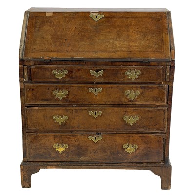 Lot 286 - Georgian walnut bureau