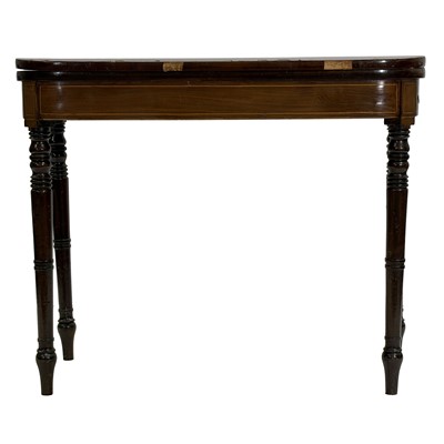 Lot 308 - Georgian mahogany card table