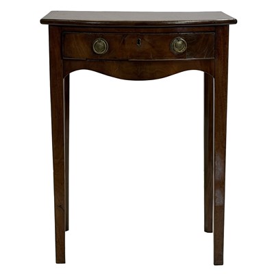 Lot 261 - Small mahogany bowfront table, 19th century