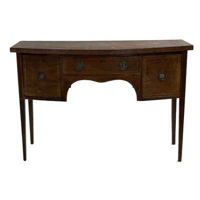 Lot 352 - George III mahogany sideboard, small size