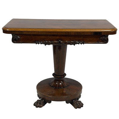 Lot 412 - Victorian rosewood tea table