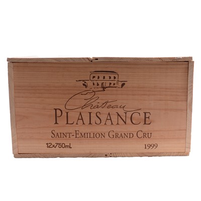 Lot 119 - 1999 Ch Plaisance, Saint-Émilion Grand Cru, one case