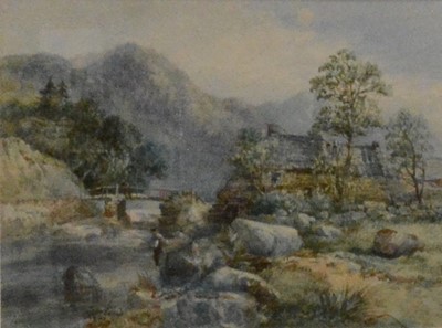 Lot 222 - William Ellis, Old Mill and Bridge, Beddgelert