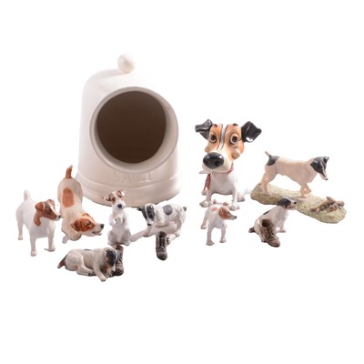 Lot 18 - A collection of ceramic dog figures; and a ceramic salt pig.