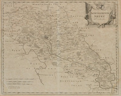 Lot 287 - Robert Morden, Northamptonshire, and England, two antique maps