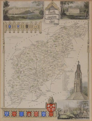 Lot 246A - Five 19th Century maps of Northamptonshire