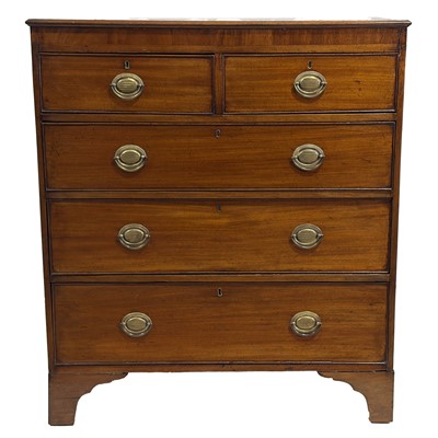 Lot 376 - Late Georgian mahogany chest of drawers