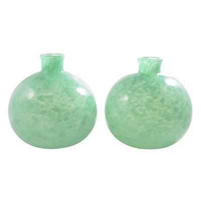 Lot 15 - Pair of Monart style glass globe vases