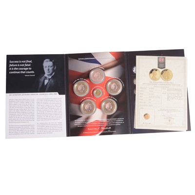 Lot 156 - London Mint Office - Winston Churchill Inspiration to a Nation ltd ed coin set.