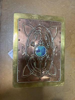 Lot 30 - McVitie & Price Art Nouveau copper and brass biscuit box