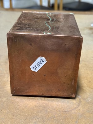 Lot 29 - Newlyn copper tea caddy, Herbert Dyer