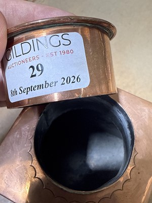 Lot 29 - Newlyn copper tea caddy, Herbert Dyer