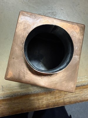 Lot 29 - Newlyn copper tea caddy, Herbert Dyer