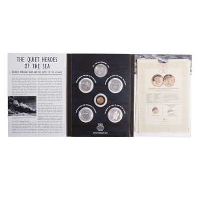 Lot 157 - London Mint Office - Battle of the Atlantic gold and silver coin set.