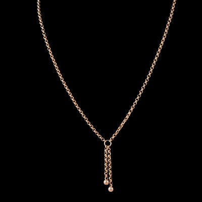 Lot 228 - Two 9 carat yellow gold chain necklaces.